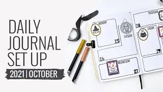 Plan With Me October 2021 | Archer & Olive Daily Journal Set Up