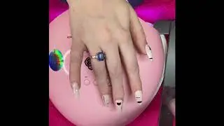Modern geometric nail art tutorial