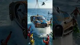 We Found a Bugatti Sheron in the Deep Ocean #shorts #treasure