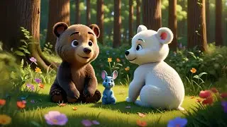 Two Curious Cubs Peek Outside | Gentle Animal Rhyme for Kids | Nursery Songs & Preschool Learning