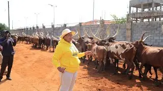 Speaker Anita Among inspecting her Farm in Bukedea