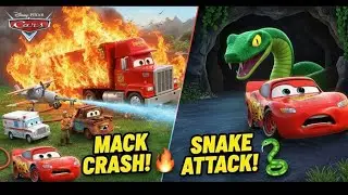 MACK HAULER CRASH! 🔥 Lightning McQueen & Tow Mater Rescue! (Disney Pixar Cars)