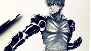 How To Draw Genos | One Punch Man | Step By Step [Tutorial] #onepunchman #anime 