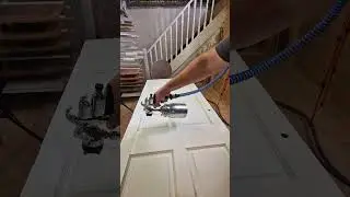 Spraying a door - Zinsser BIN primer with HVLP