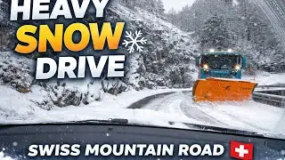 Heavy Snow Driving ❄️ | Visp to Visperterminen 🇨🇭 | Swiss Winter Road Conditions