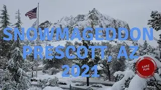 Snow Storm Rare Weather Event in Prescott Arizona - Snowmageddon January 2021 Northern Arizona
