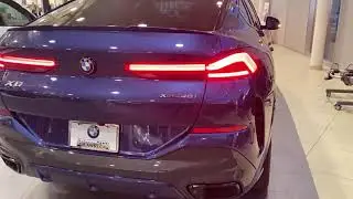 2022 BMW X6 40i Phytonic Blue with Black Vernasca lthr