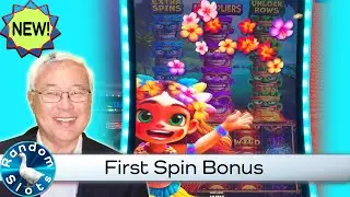 Tiki Inferno Shores Slot Machine First Spin Bonus