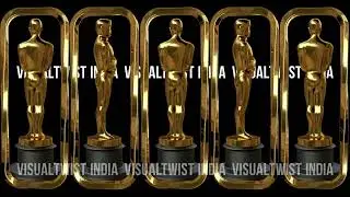 Gold Oscar Statue Frame | MOV  | Mapping | Loop | Wedding Mapping | Premium Loop