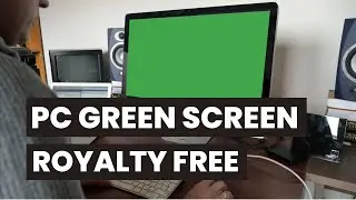 Computer green screen stock footage. Man, guy using browsing computer