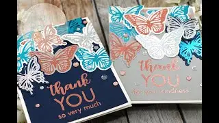 Glimmering Foil Butterflies Cards | Spellbinders Glimmer Hot Foil