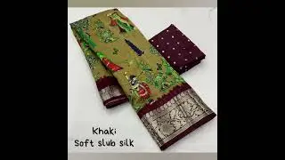 fancy silk sarees with digital print #sarees #trending