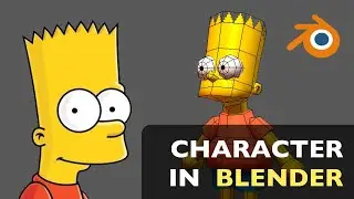 How to Model and Texture a Low Poly Character in Blender 3D (Bart Simpson)