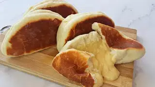 No Oven Custard Bun | Custard Cream Bun in Fry Pan