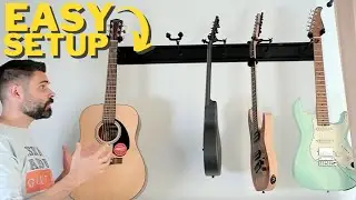 How To Instal The Lekato 5 Adjustable Guitar Wall Hanger