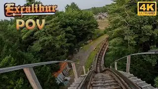 Excalibur POV (Front Row, 4K 60FPS), Funtown U.S.A. CCI Wood Coaster | Non-Copyright