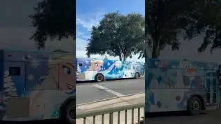 Let It Go! ❄️💙 Love this Elsa Bus at Disney!! #elsa #frozen #bus #princess #letitgo #disneyprincess