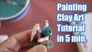 Painting the Nativity Scene Clay art Tutorial in 5 mins.