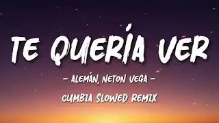 Alem&aacute;n, Neton Vega - Te Quer&iacute;a Ver (Letra) | Slowed Cumbia Remix