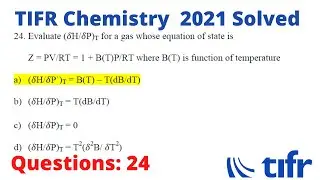 TIFR Chemistry  2021 Solved  Questions 24