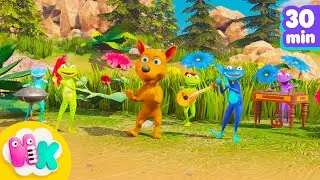 Happy Frogs song 🐸 Ribbit Ribbit 🐶 Dance for Babies | HeyKids Nursery Rhymes | Animaj Kids