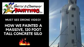 Concrete Silo Painting -120 Feet Tall Portland Oregon