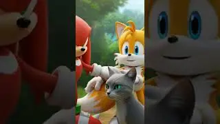 Aww Tails Is Cuddling His Cat Nemo.  and Knuckles Is Helping Him