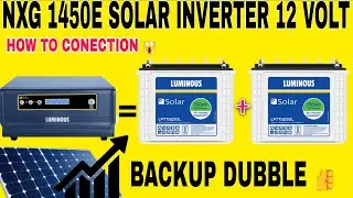 How To Connection Dubble Battery 12 VOLT || luminous NXG 1450e solar inverter #solarinverter #shorts