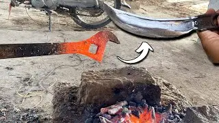 Making Good Quality of Knife from Waste Pipe Range | Forging Knife from Plumber Tool @crazyskills