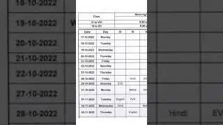 Date Sheet Class 1 to 12 || Mod Term Date Sheet 2022-23 || #shorts #short #youtubeshorts
