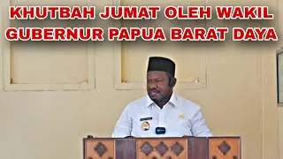 Wakil Gubernur Papua Barat Daya, H. Ahmad Nausrau saat menyampaikan khutbah jumat di Kab. Sorong