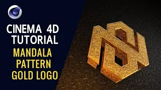 Mandala Pattern Gold Logo - Cinema 4D Tutorial