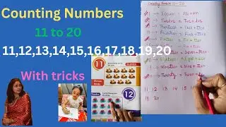 Counting Numbers 11- 20 with spelling, very easy explanation