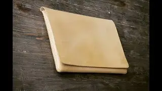 [Leather Craft] DIY Macbook leather case / How to make Macbook handbag / Tutorial/