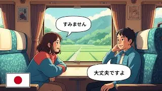 Daily Japanese Conversation Practice | 10 Short conversations on the train (JPLT N5-N4)