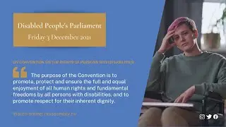 Disabled People&rsquo;s Parliament - 3  December 2021