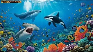 💙 Epic Ocean Views 4K Breathtaking Wide Angle Underwater Scenery  Ambient Film
