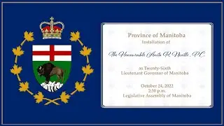 Installation of the 26th Lieutenant Governor of Manitoba