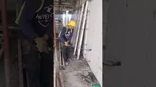 See how the wall tie is opened #construction #buildingmaterial #constructionengineer