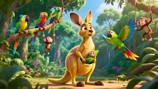 The Beautiful Kangaroo in the Beautiful Jungle | Fun Kids Poem | Epic Cartoon World
