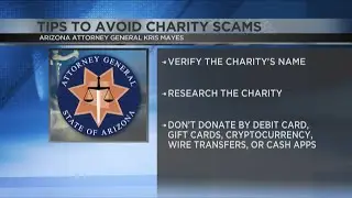 Arizona AG Mayes offers tips on how to avoid charity scams