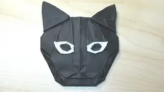 Realistic Cat Face or Black Panther Head Flicker 😺 Pure Origami