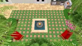 Park Gardens Fountain Courtyard Design