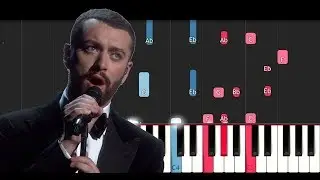 Sam Smith - Burning (Piano Tutorial Instrumental Higher Key)