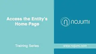 Access the Entity&rsquo;s Home Page in Nojumi