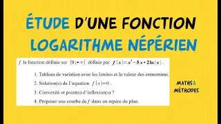 Étude d'une fonction avec le logarithme népérien