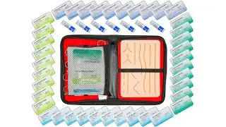54 PIECES MEGA KIT 40 Suture Threads With Needles, Storage Case With Pouch, Silicone Pad