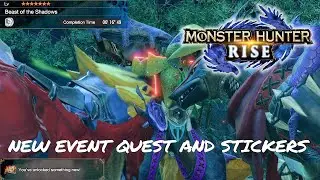 MH Rise NEW Event Beast of the Shadows, NEW Ninja Sticker Set - Monster Hunter Rise