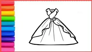 How To Draw a Rainbow Dress | Easy Step By Step Tutorial