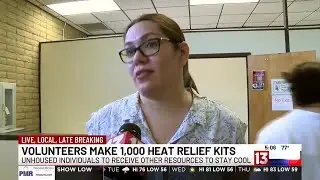 Tucson volunteers make heat relief kits for homeless